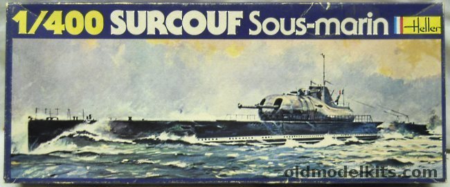 Heller 1/400 Submarine Cruiser NN3 Surcouf, 1074 plastic model kit